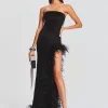 Dresses*Retrofete Lula Feather Dress Black