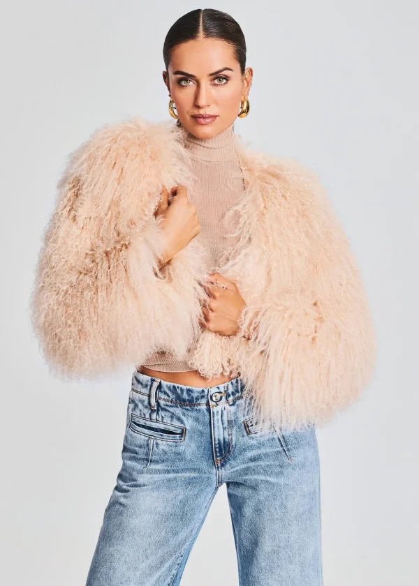 Guest Of*Retrofete Luxe Fur Jacket Tannin