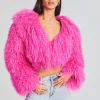 Outerwear*Retrofete Luxe Fur Jacket Knockout Pink