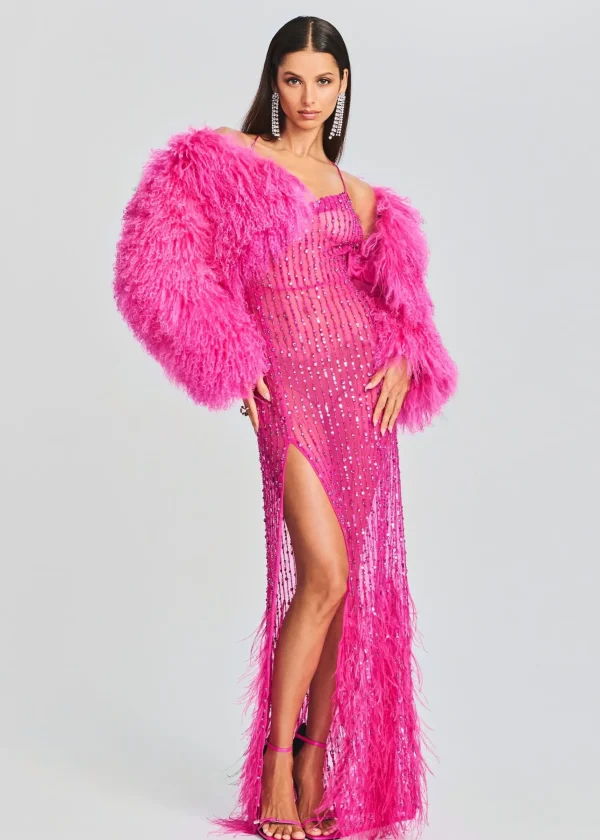 Exclusively Ours*Retrofete Luxe Fur Jacket Knockout Pink