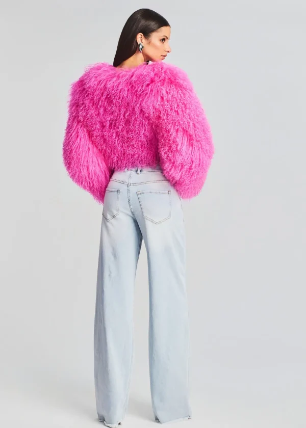 Exclusively Ours*Retrofete Luxe Fur Jacket Knockout Pink