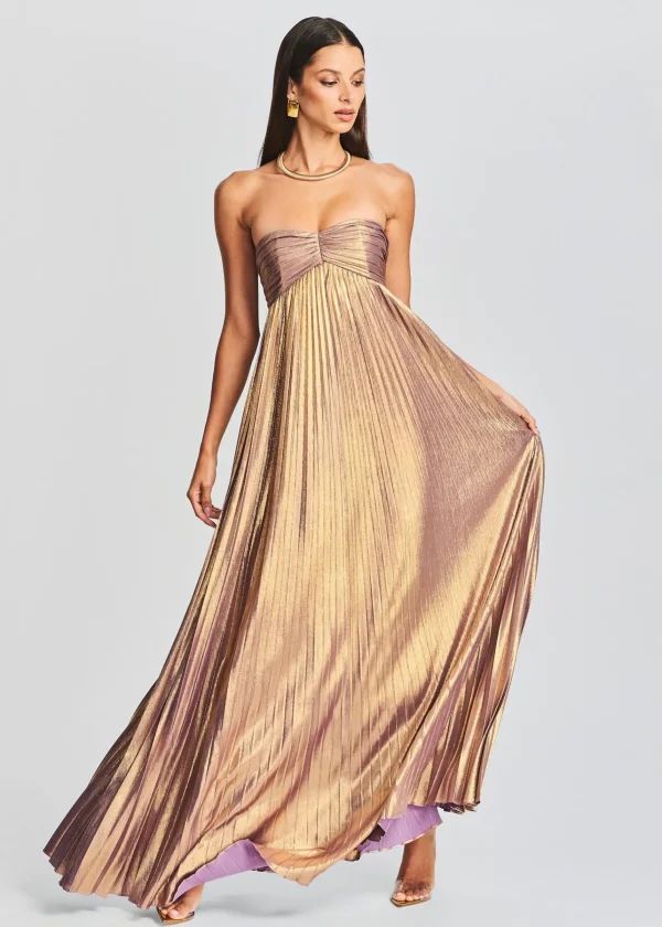 Best Sellers*Retrofete Lyanna Dress Purple/Gold
