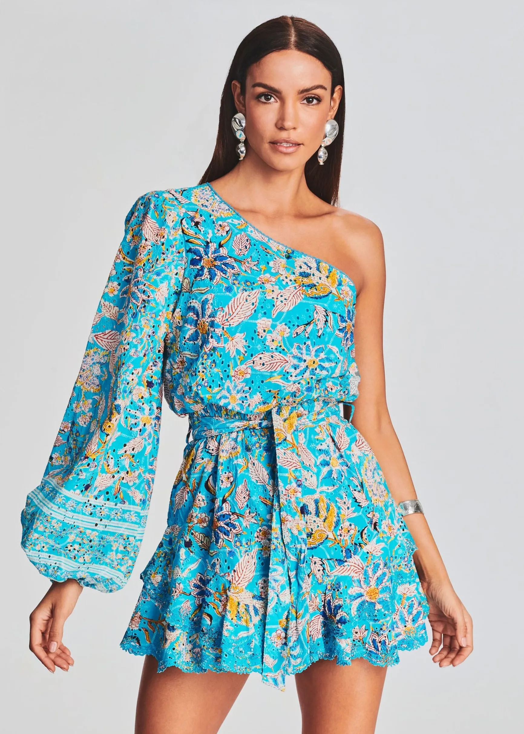 lyna_short_dress_1.webp Exclusively Ours*Retrofete Lyna Short Dress Turquoise Blue