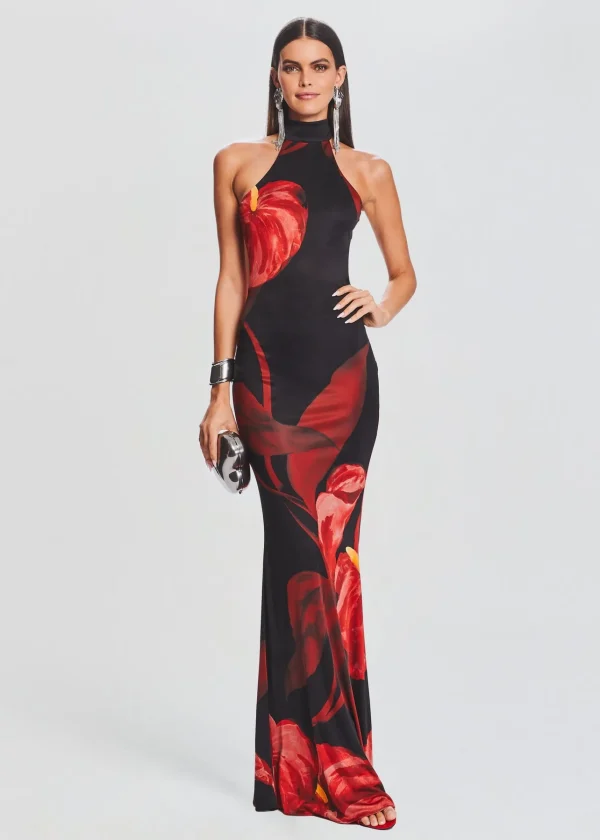 Guest Of*Retrofete Mabel Dress Red Anthurium