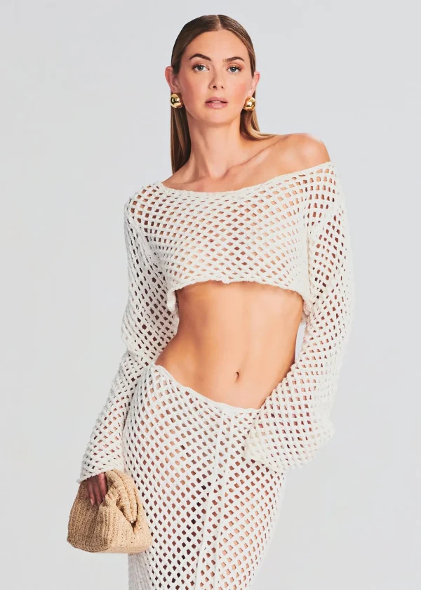 Spring Knits*Retrofete Magen Knitted Shirt White