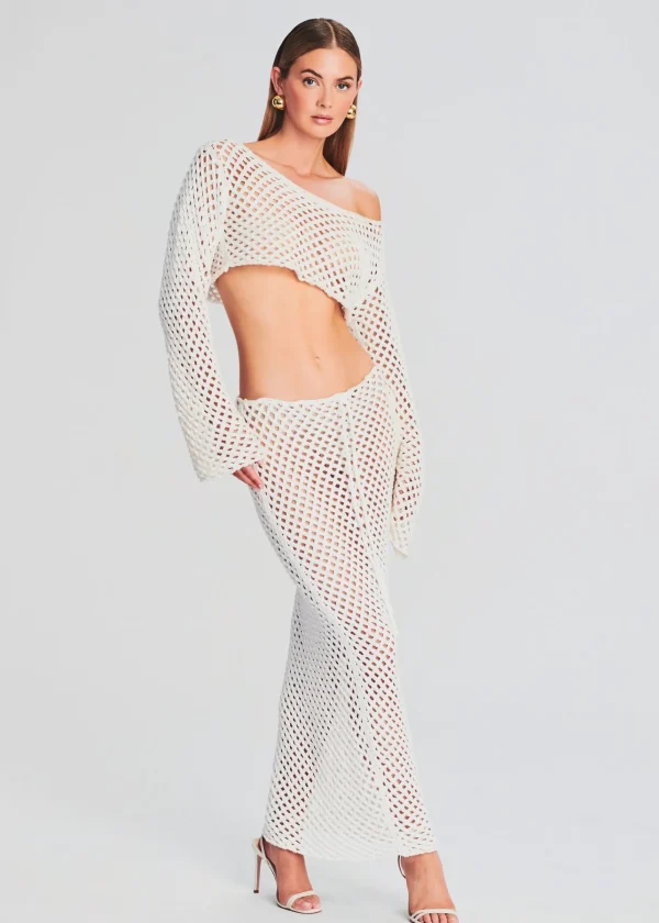 The Destination Bride*Retrofete Magen Knitted Shirt White