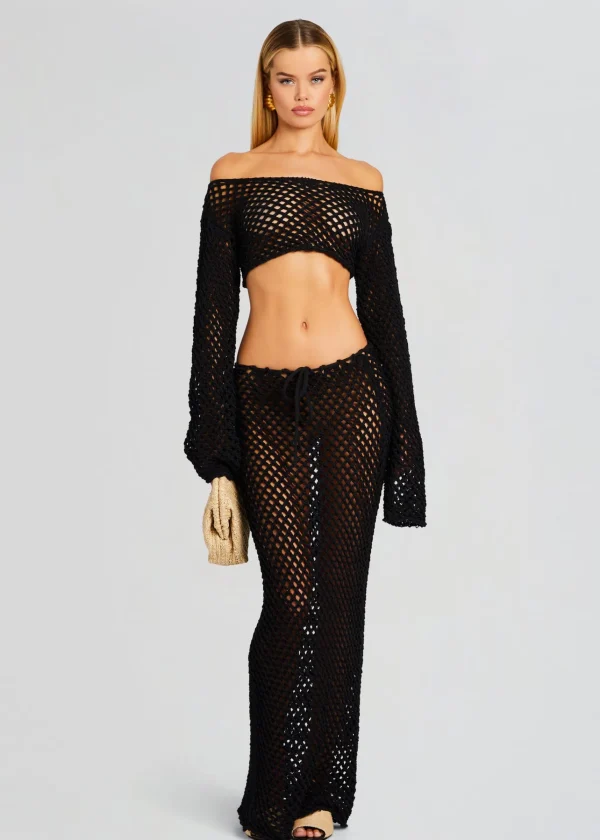 Spring Knits*Retrofete Magen Knitted Skirt Black