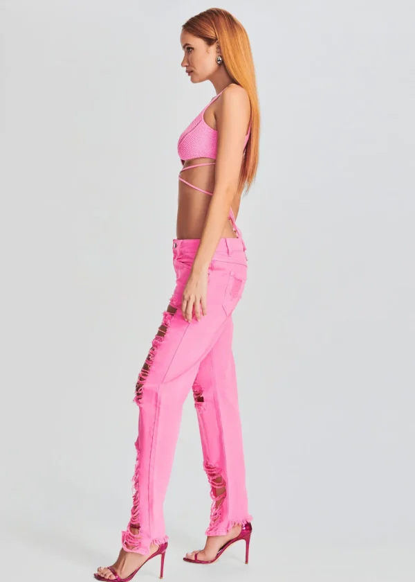RETROFÊTE*Retrofete Maggie Low Rise Jean Neon Pink
