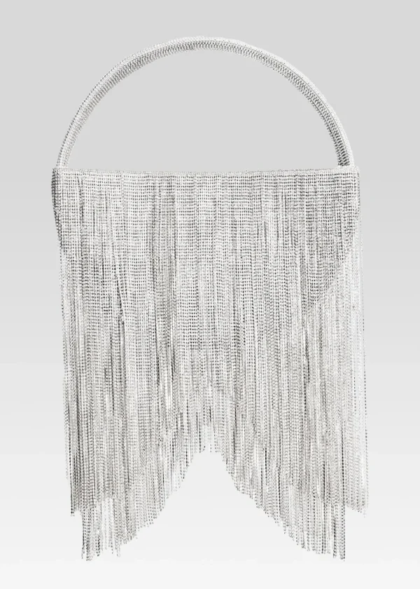 Guest Of*Retrofete Malia Crystal Bag White/Silver