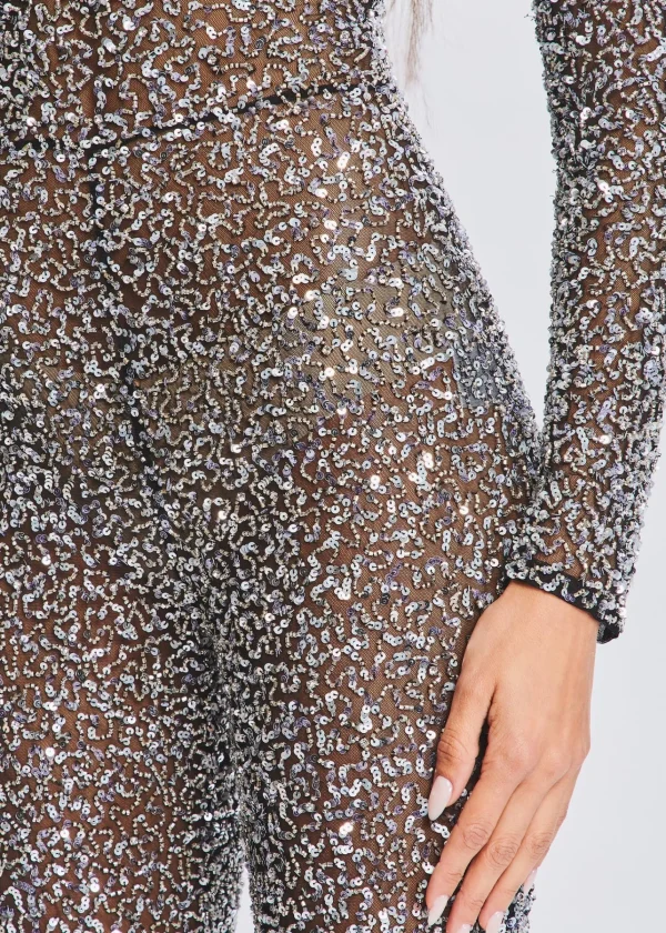 Jumpsuits*Retrofete Marcel Sequin Jumpsuit Black/Silver