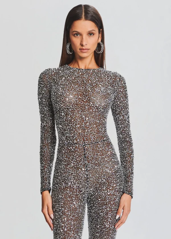 Jumpsuits*Retrofete Marcel Sequin Jumpsuit Black/Silver