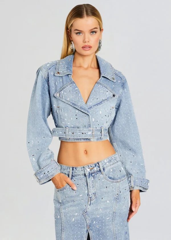 Subtle Shimmer*Retrofete Marcie Embellished Denim Jacket Tresca