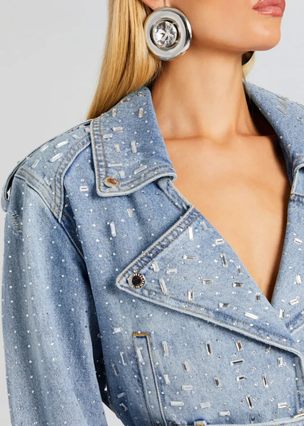 Subtle Shimmer*Retrofete Marcie Embellished Denim Jacket Tresca