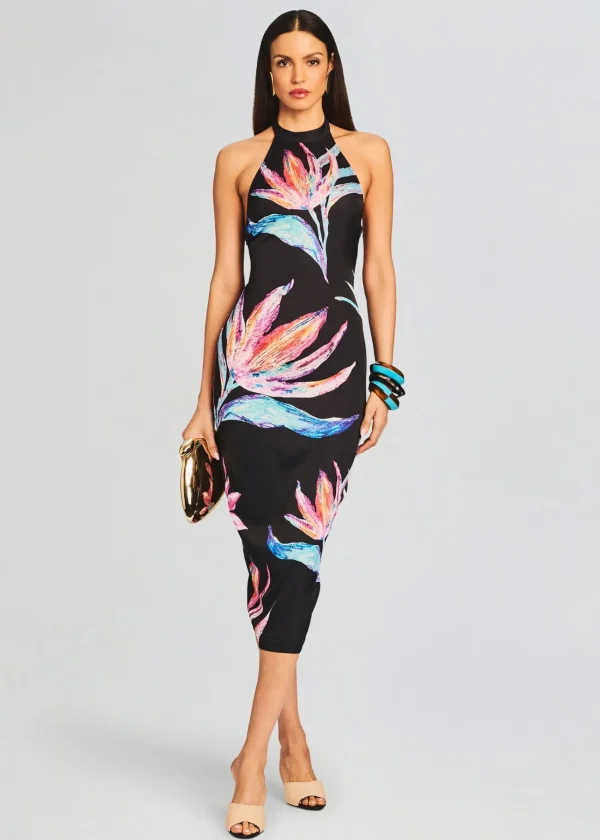 Tropical Hues*Retrofete Margo Midi Dress Black