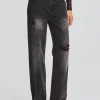 Bottoms*Retrofete Margot Cuffed Boyfriend Jean Midnight