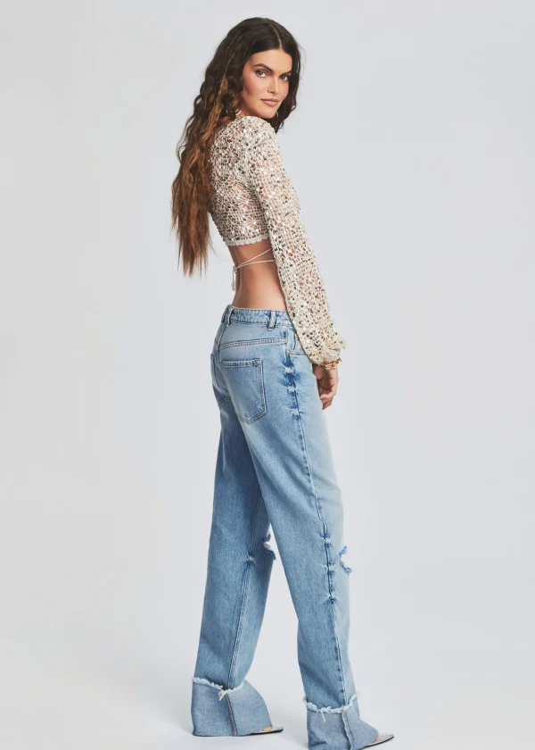 Denim*Retrofete Margot Cuffed Boyfriend Jean Coastline