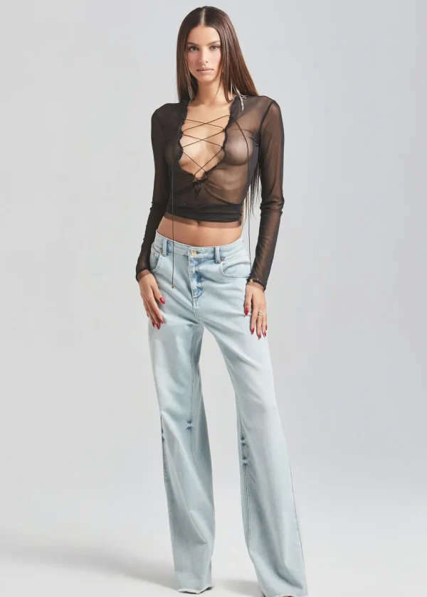 Night Out*Retrofete Margot Terry Boyfriend Jean Skylight