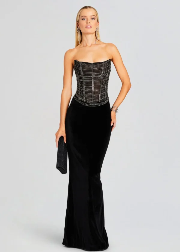 Dresses*Retrofete Mariah Embellished Dress Black/Silver
