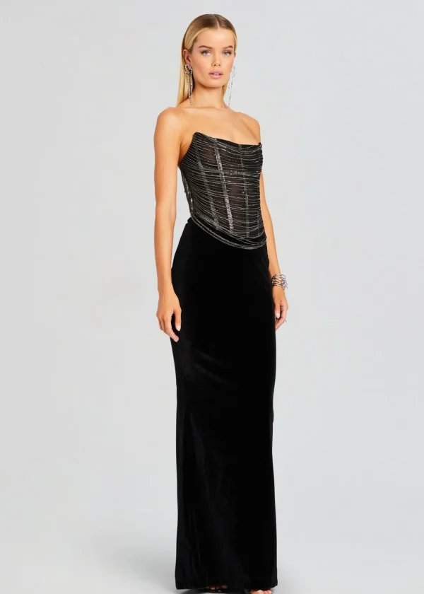 RETROFÊTE*Retrofete Mariah Embellished Dress Black/Silver