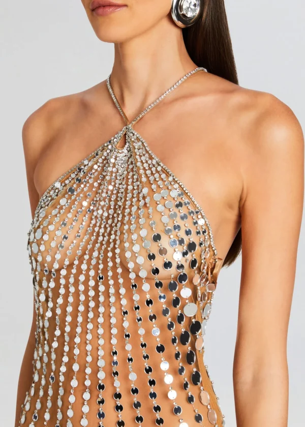 Gowns*Retrofete Maris Embellished Dress Tannin