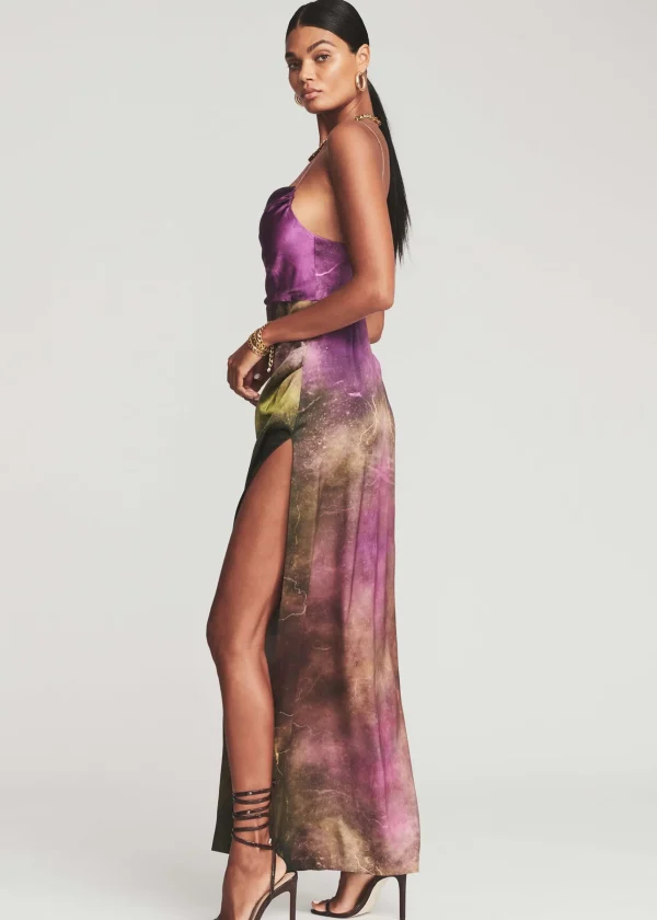 Honeymoon Looks*Retrofete Marlene Silk Dress Vintage Thunderstorm