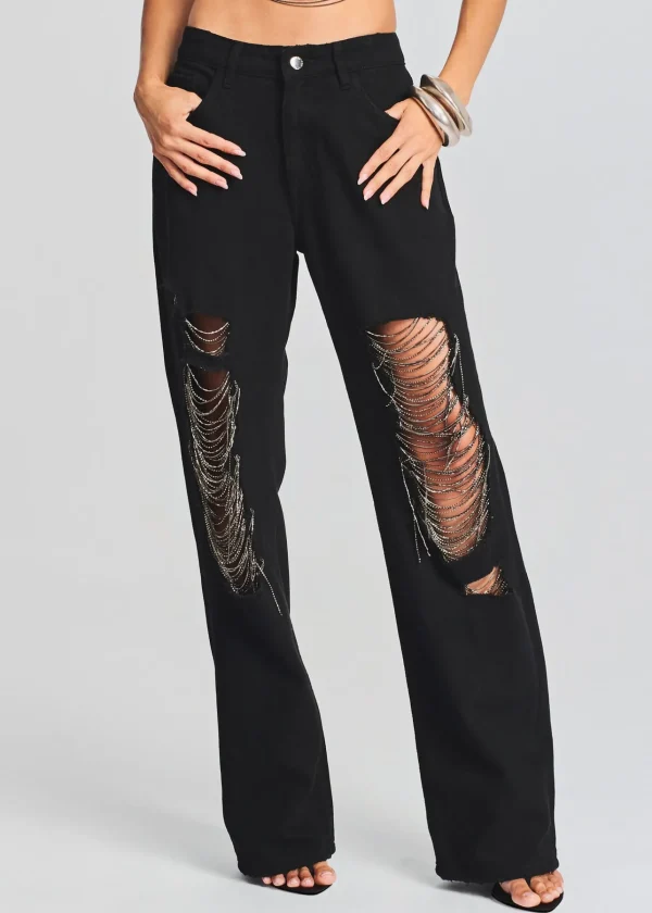 Bottoms*Retrofete Marlowe Jean Raven Black