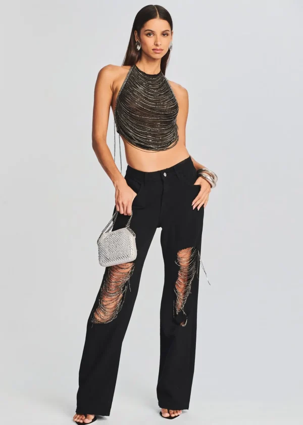 Bottoms*Retrofete Marlowe Jean Raven Black