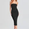 Exclusively Ours*Retrofete Martha Strapless Midi Dress Black