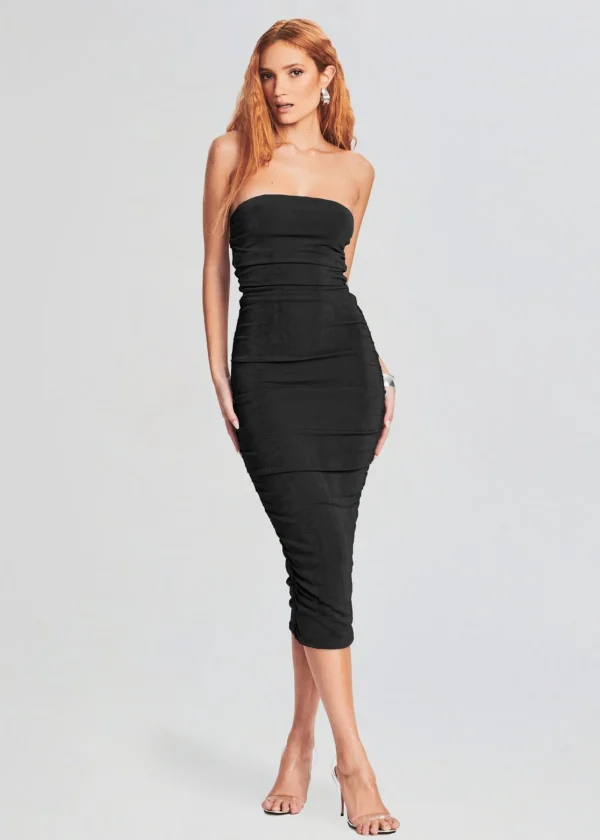 Resort '24*Retrofete Martha Strapless Midi Dress Black