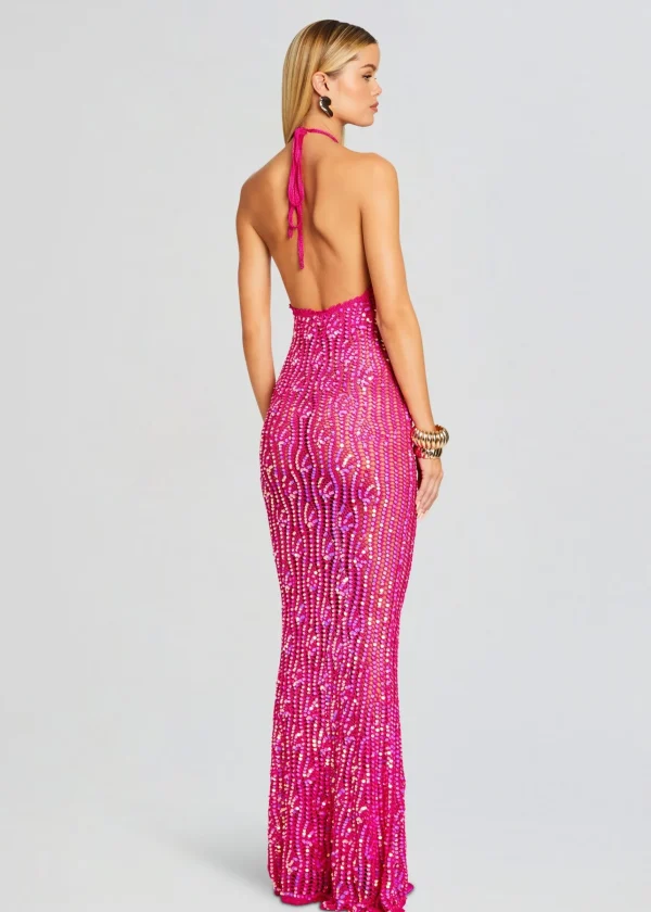 Tropical Hues*Retrofete Massie Sequin Crochet Dress Paradise Pink