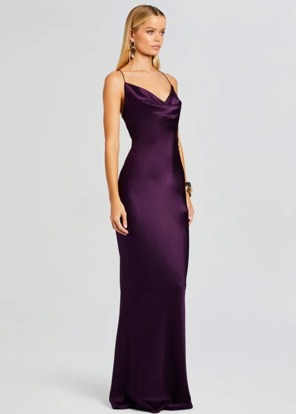 Dresses*Retrofete Massimo Silk Gown Eggplant