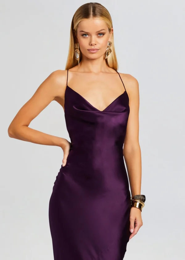 Gowns*Retrofete Massimo Silk Gown Eggplant
