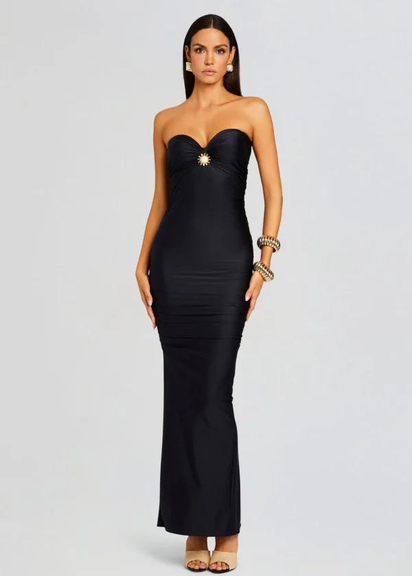 Resort '24*Retrofete Maura Lycra Midi Dress Black