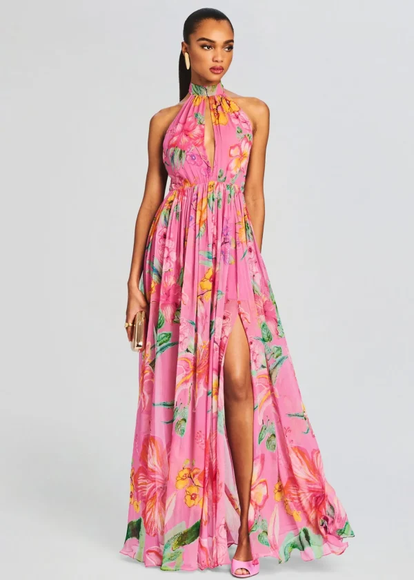 Resort '24*Retrofete Megan Long Dress Pink Floral