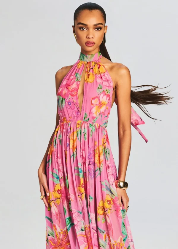 Resort '24*Retrofete Megan Long Dress Pink Floral