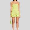 Resort '24*Retrofete Megan Short Dress Lime Punch