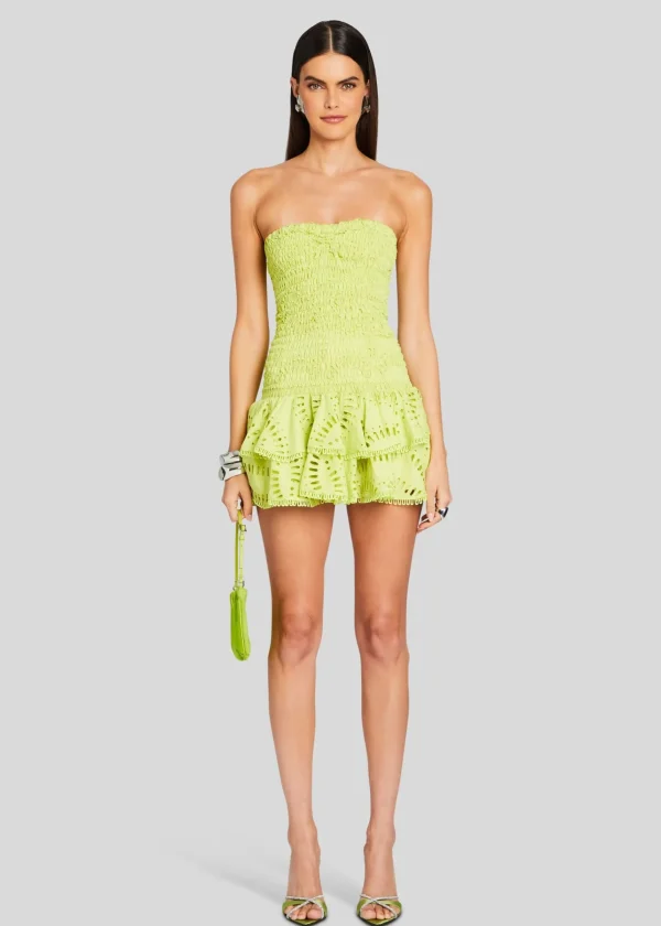 Resort '24*Retrofete Megan Short Dress Lime Punch
