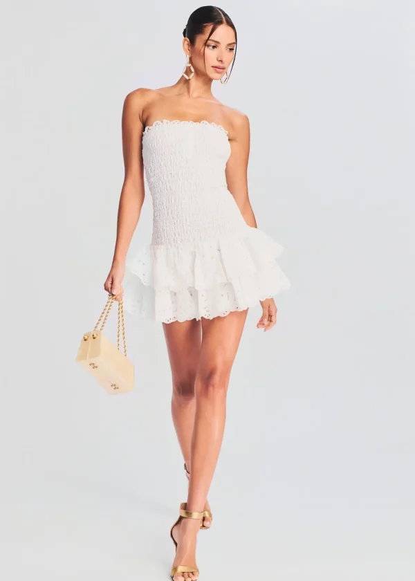 Bridal Shower*Retrofete Megan Short Dress White Fruition