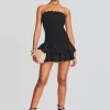 Tropical Hues*Retrofete Megan Short Dress Black Fruition