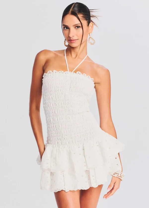 Bridal Shower*Retrofete Megan Short Dress White Fruition