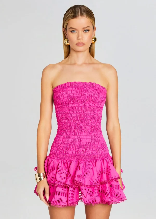 Resort '24*Retrofete Megan Short Dress Hot Pink