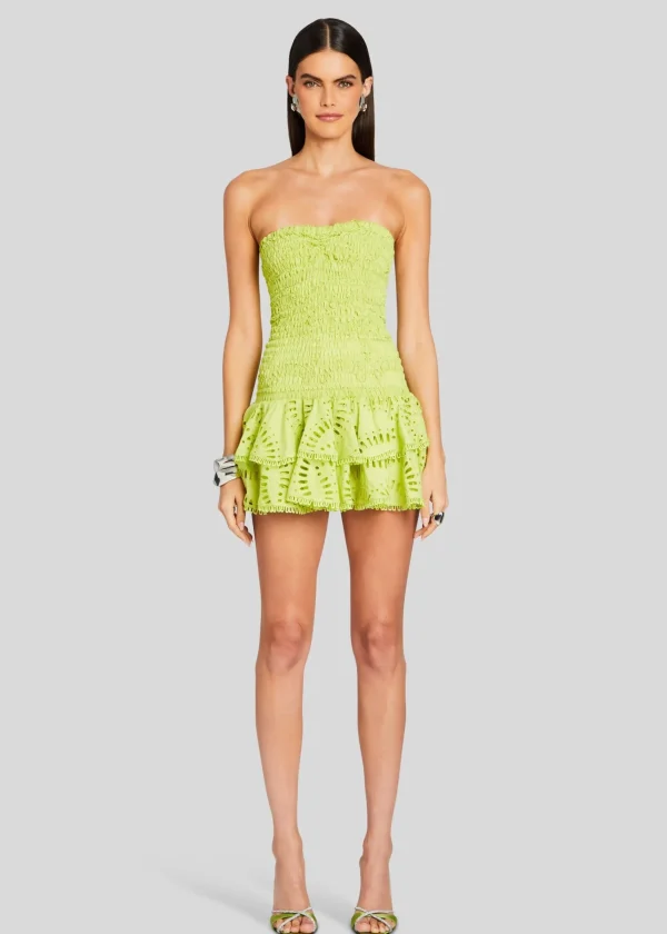 Resort '24*Retrofete Megan Short Dress Lime Punch