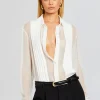 Coming Soon*Retrofete Meghan Panelled Silk Blouse White