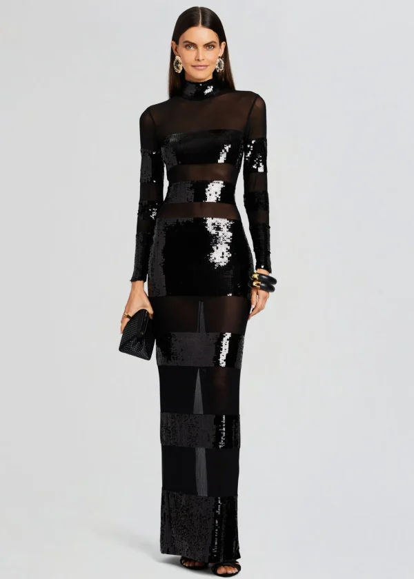RETROFÊTE*Retrofete Melina Sequin Dress Black