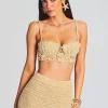 Tops*Retrofete Melody Crochet Top Gold