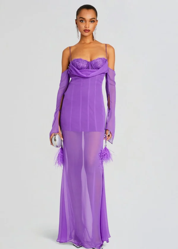 RETROFÊTE*Retrofete Meredith Dress Amethyst