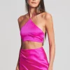 Final Sale*Retrofete Mesta Silk Top Neon Pink