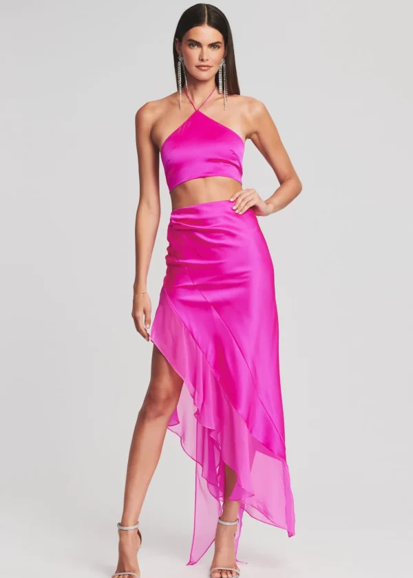 Bachelorette Party*Retrofete Mesta Silk Top Neon Pink