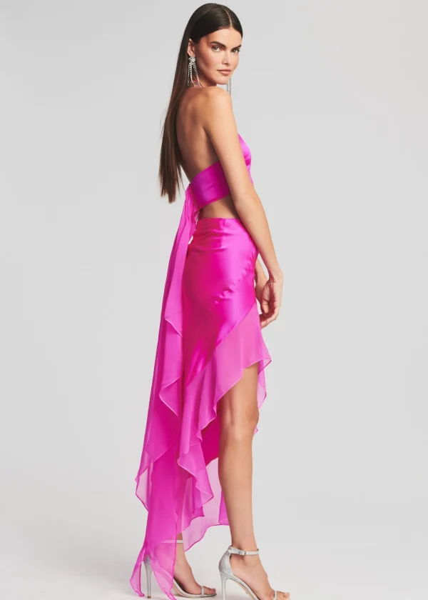 Bachelorette Party*Retrofete Mesta Silk Top Neon Pink