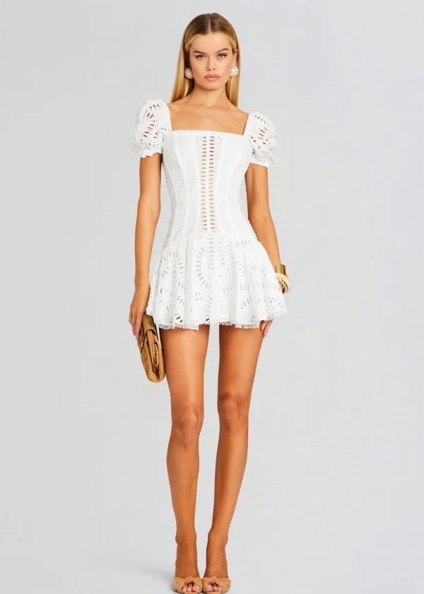 Coming Soon*Retrofete Mexik Short Dress White Samoa